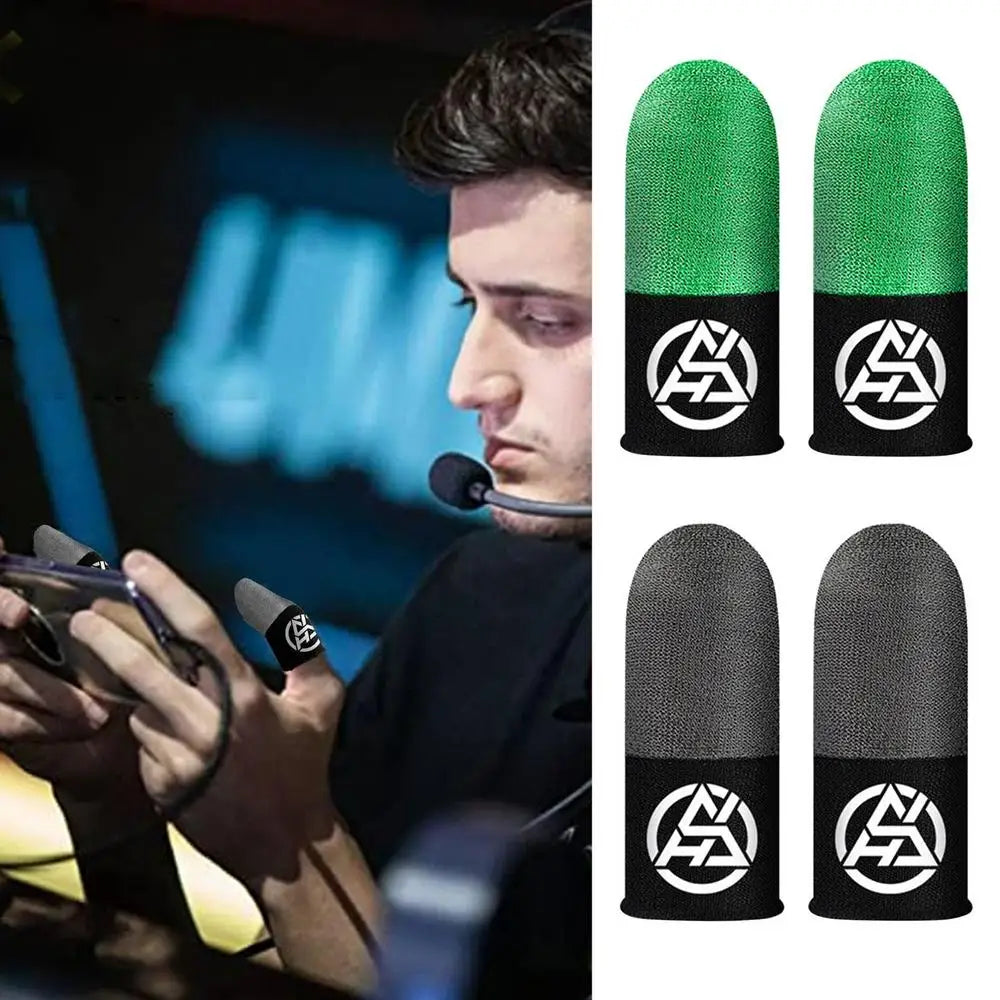 2 Pcs Mobile Game Fingertip Gloves Breathable Sweatproof Touch Screen Gaming Finger Sleeves Mobile Touch Glove For Gamer