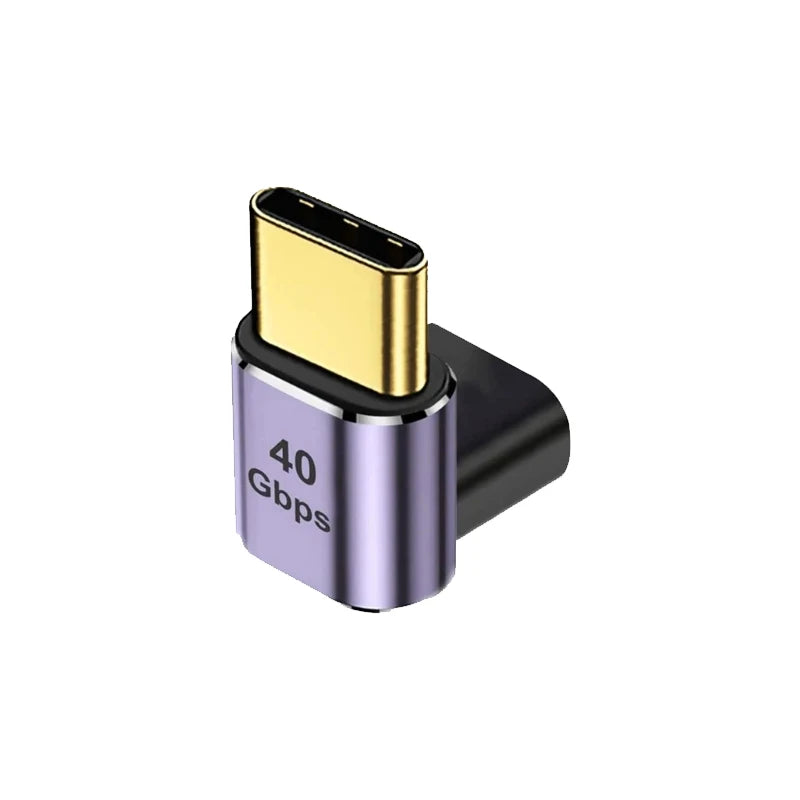 1-3PCS USB C 40Gbps Adapter 90 Degree Right Angle USB C Male To Female Extender 100W Fast Charging for Steam Deck Switch Laptop