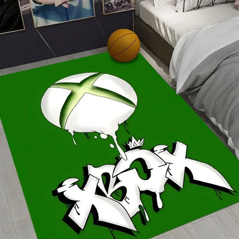 Xbox Gaming Carpet Living Room Washable Floor Lounge Large Area Non-Slip Carpet Teen Boy Girl Room Decoration Rug