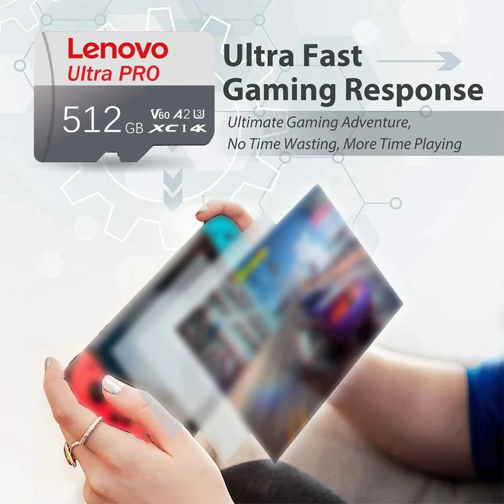 Lenovo High Speed Micro SD 2TB 1TB 512GB 256GB Memory Card UP TO 100MB/s U3 128GB TF Card for USB Card Reader Adapter Micro sd