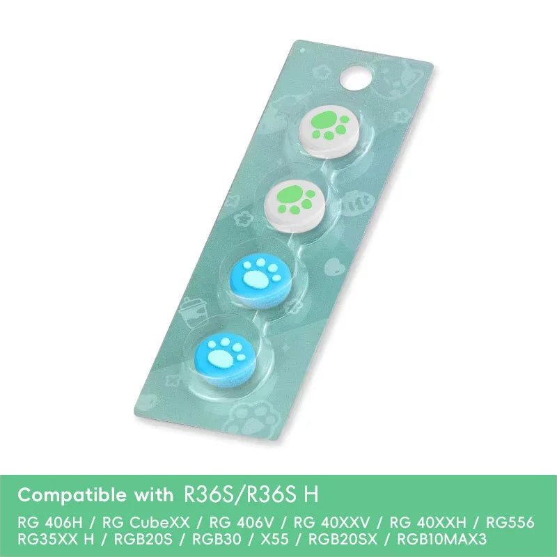 Data Frog 4pc Thumb Stick Grip Cap for R36S RGB30 Retro Handheld Switch Oled NS Lite Joy Con Controller Cover Protector