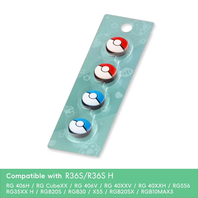 Data Frog 4pc Thumb Stick Grip Cap for R36S RGB30 Retro Handheld Switch Oled NS Lite Joy Con Controller Cover Protector