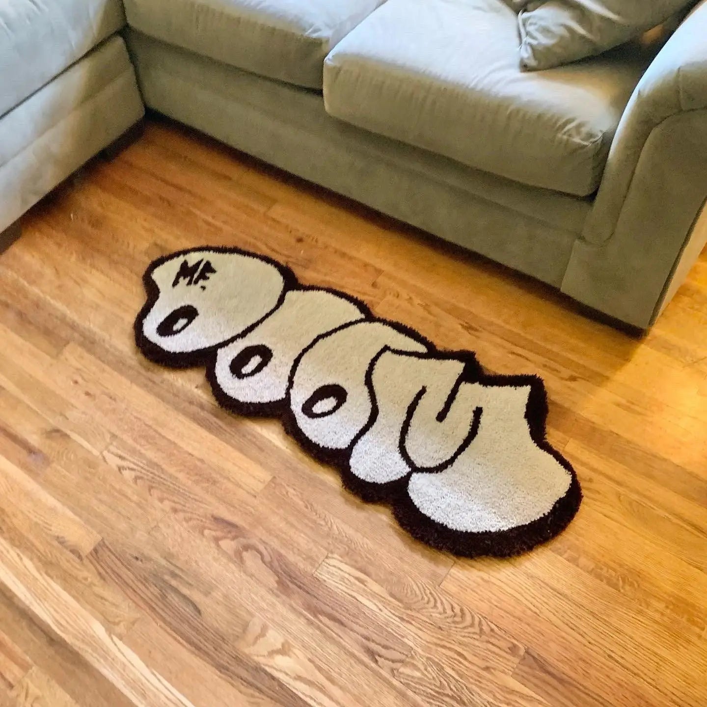 Creative English Rugs for Bedroom Thick Plush MF DOOM Floor Mat Fashion Irregular Living Room Decoration Carpet Fluffy Soft Rug