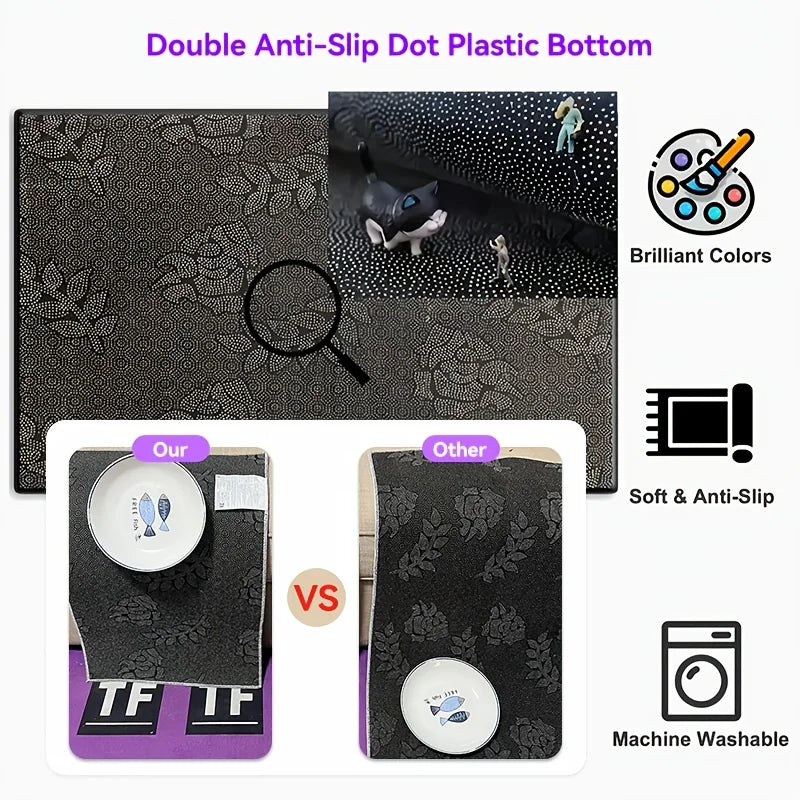 Cyberpunk Velvet Area Mat, HD Print Non Slip, Double Edged Design, Perfect for Game Room Decor, Gamer Themed Rug