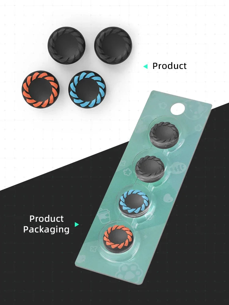 DATA FROG Silicone Thumb Grip Cap Protective Cover for Switch 2 Controllers, Anti-Slip Gamepad Accessories