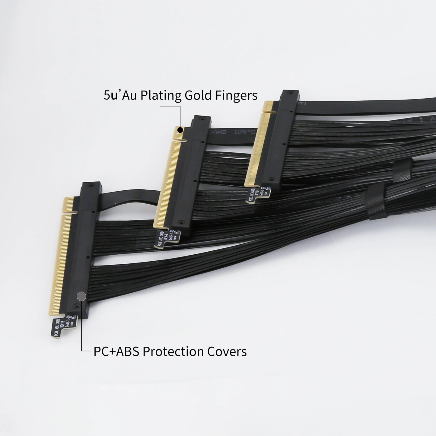 PCI-E 4.0 X16 Server Graphics Card Extension Cable GEN4 for AI Server Left Angle Socket 3.0 Gen3 Compatible/BLACK