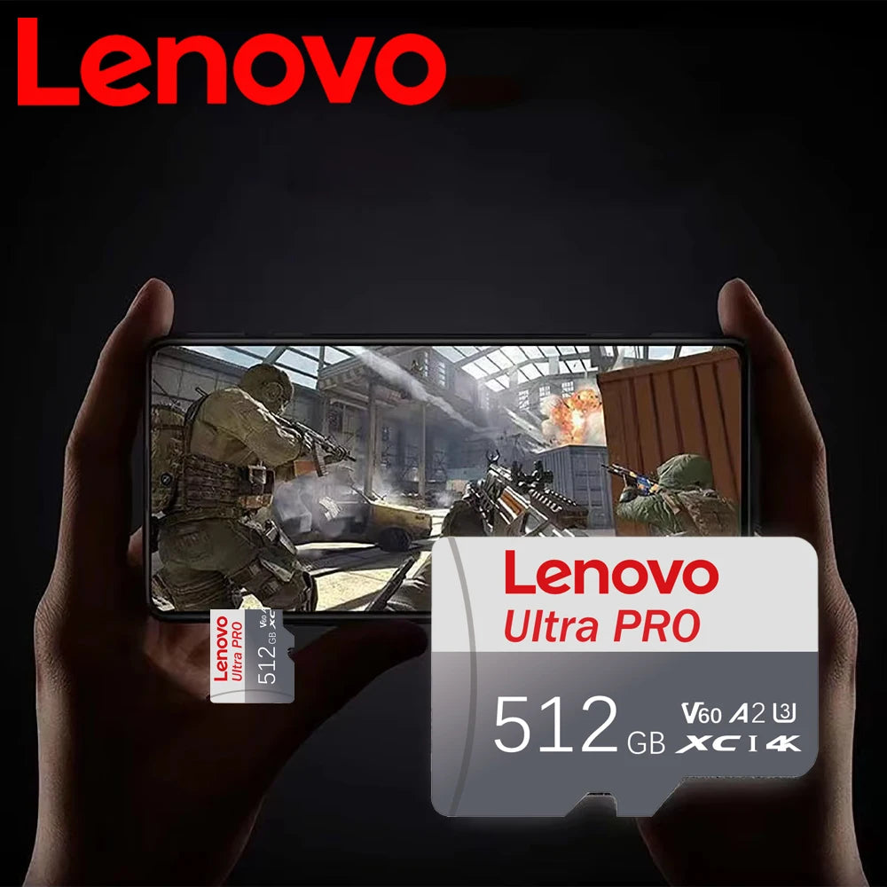 Lenovo High Speed Micro SD 2TB 1TB 512GB 256GB Memory Card UP TO 100MB/s U3 128GB TF Card for USB Card Reader Adapter Micro sd