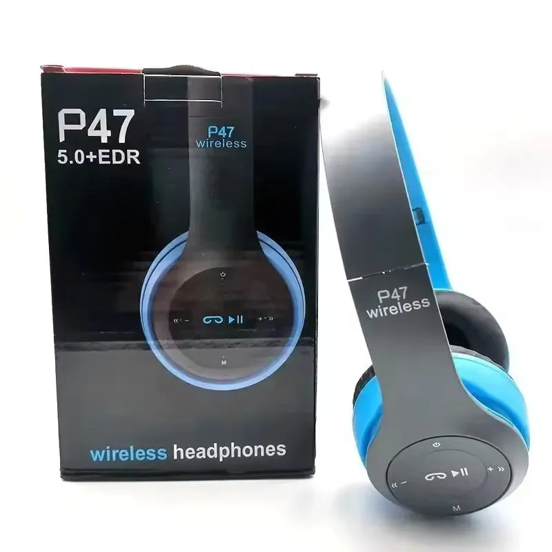Stereo P47 Headset 5.0 Bluetooth Headset Folding Series Wireless Outdoor SportsHeadset for iPhone Samsung PC Game Accessories