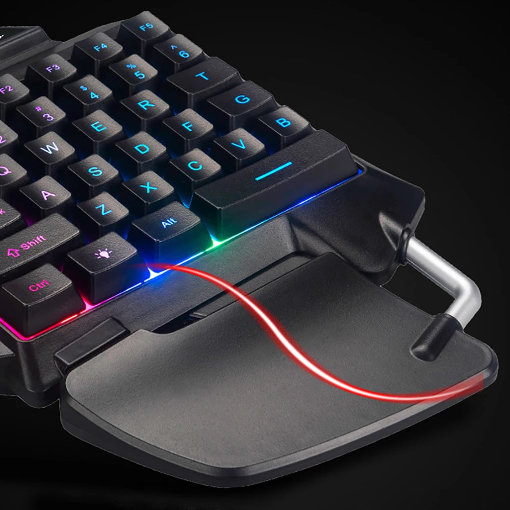 Single Handed Keyboard Analogue Mechanical Keyboard RGB Gaming Keyboard Portable Single Handed Keyboard