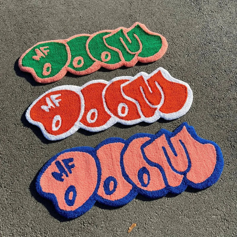 Creative English Rugs for Bedroom Thick Plush MF DOOM Floor Mat Fashion Irregular Living Room Decoration Carpet Fluffy Soft Rug