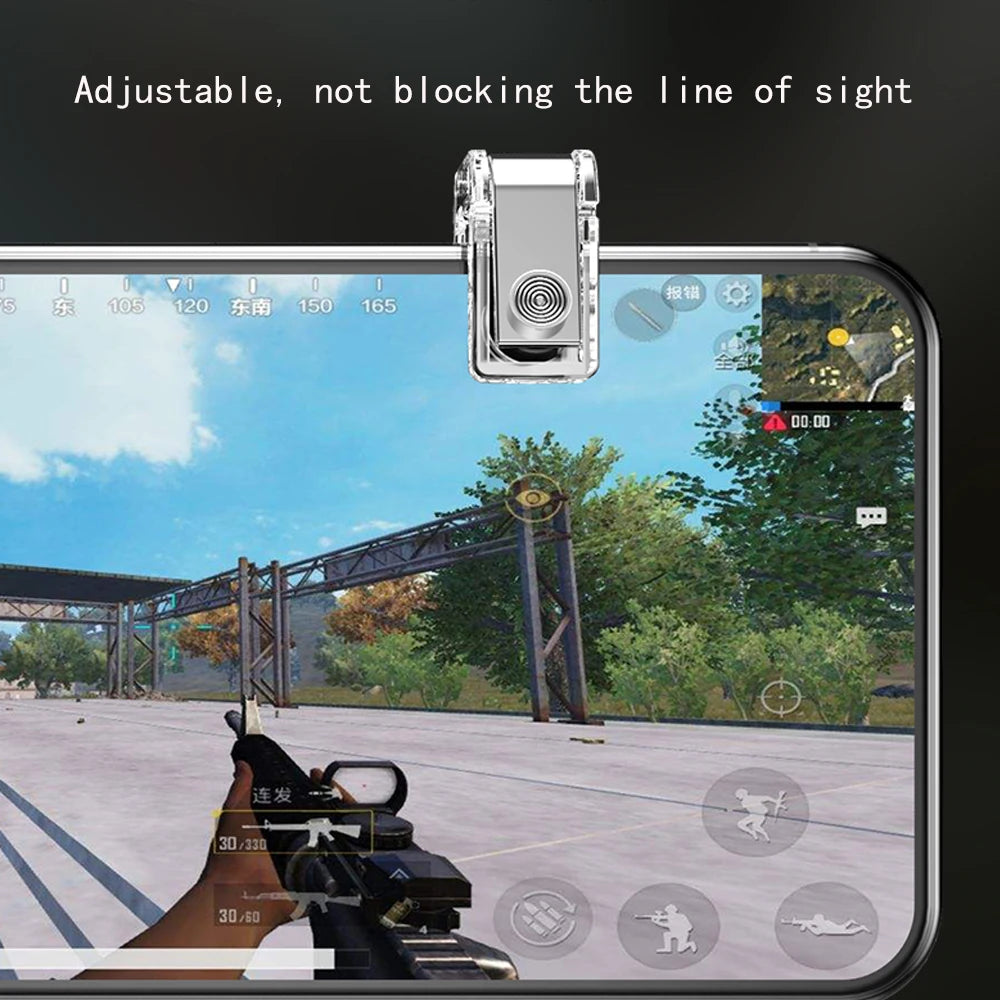 2pcs Metal Smart Phone Mobile Gaming Trigger Joystick for PUBG Mobile Gamepad Fire Button Aim Key L1R1 Shooter Pubg Controller