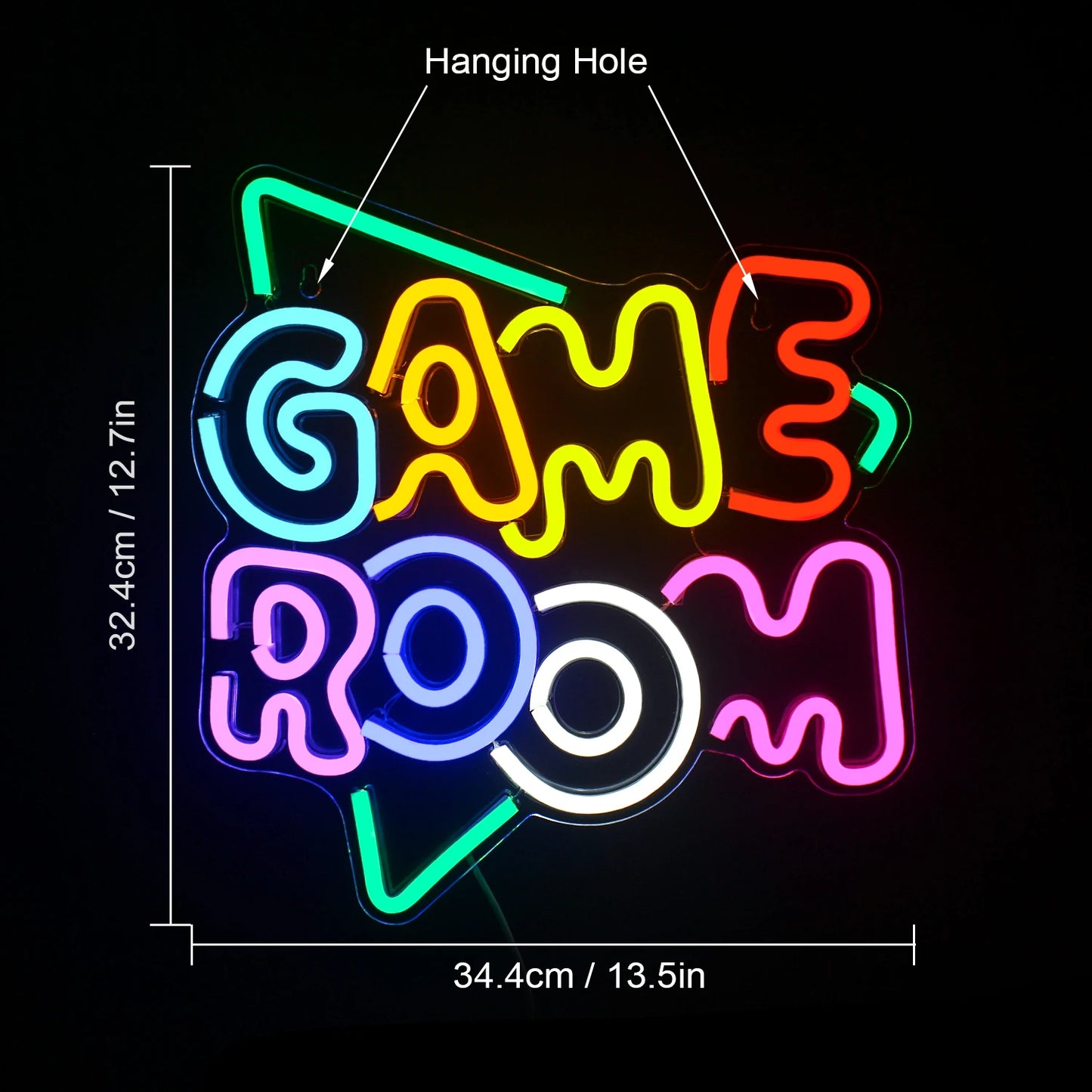 Game Room Neon Sign Led Lights Up Sign Home Gaming Lighting For Men Cave Game Room Party Birthday Bedroom Decoration Light Gifts
