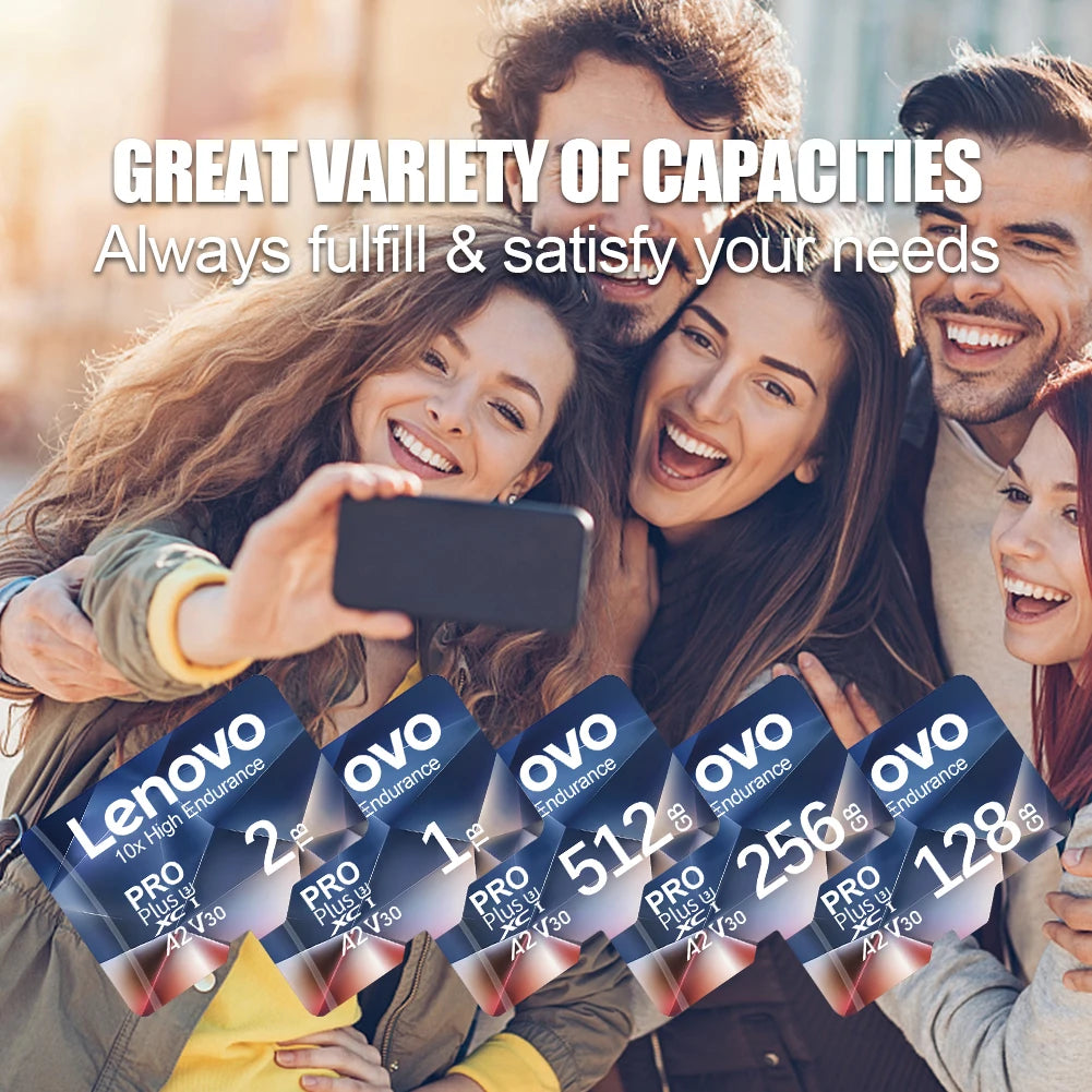 Lenovo 2TB High Speed SD Card 128GB Class 10 V60 1TB Mini Memory Card 512GB Micro TF SD Card 256GB TF Card For Nintendo Switch