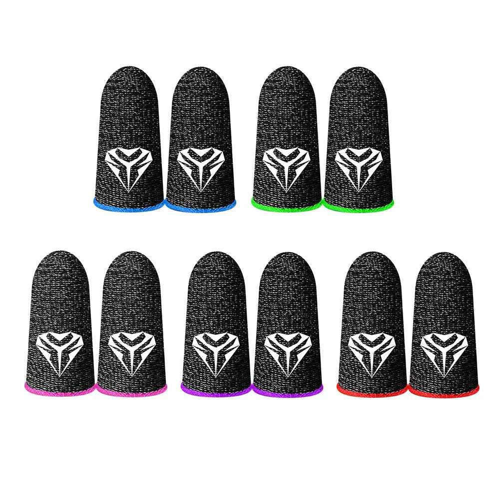 1-5Pairs Mobile Game Fingertip Gloves Sweatproof Anti-slip Gaming Finger Sleeve for PUBG Breathable Fingertip Cover Thumb Glove