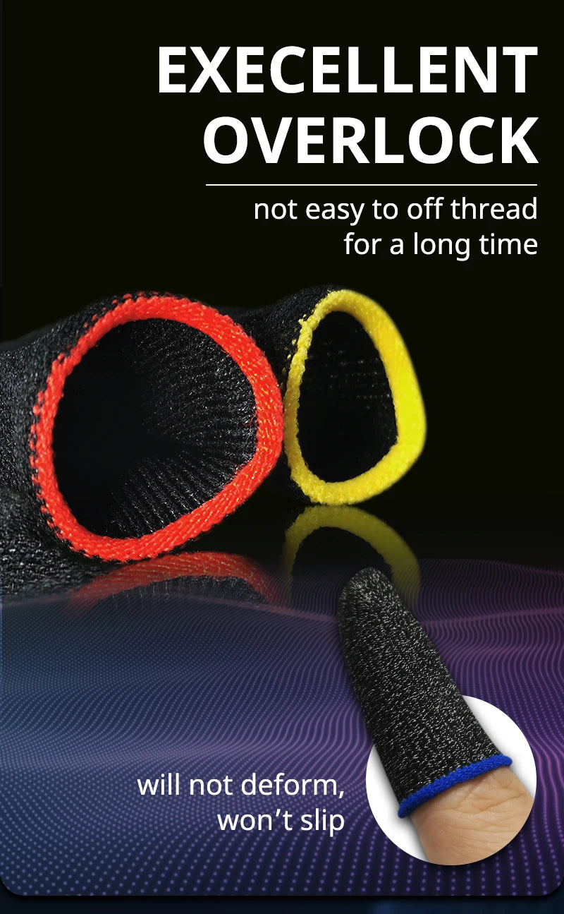 40pcs Mobile Game Fingertip Gloves For PUBG Gamer Sweatproof Anti-slip Touch Screen Finger Sleeve Breathable Gaming Finger Cover