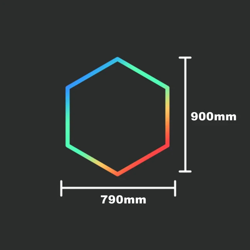 Customized RGB Hexagon LED Garage Light Honeycomb Ceiling Lamps With Remote APP Control for Car Wash Repair Gaming Room BarDecor