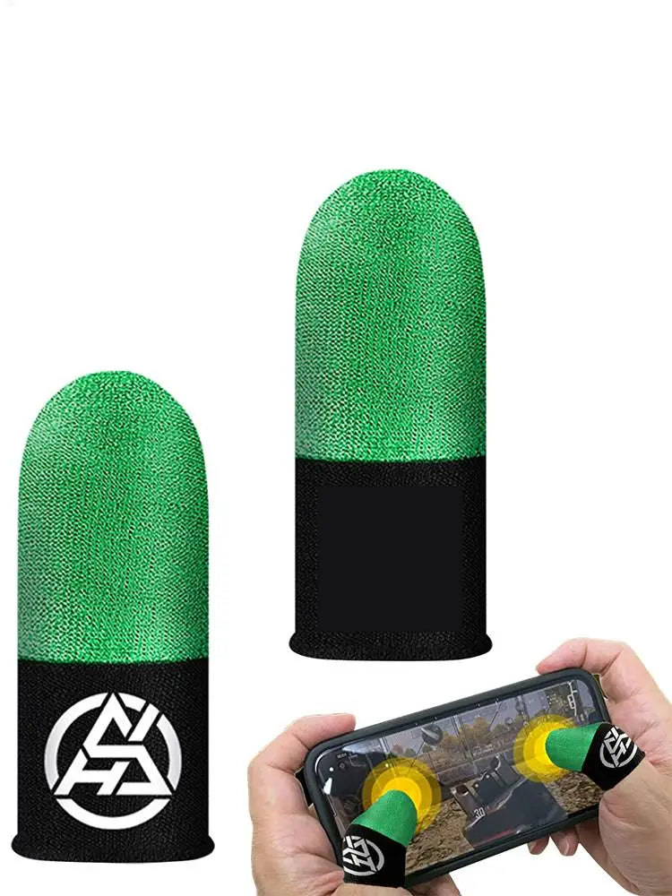 2 Pcs Mobile Game Fingertip Gloves Breathable Sweatproof Touch Screen Gaming Finger Sleeves Mobile Touch Glove For Gamer