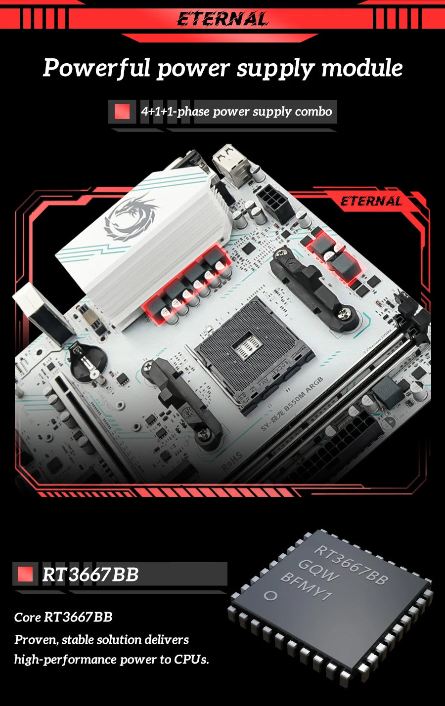 SOYO World Premiere AMD B550M Gaming Motherboard USB3.2 PCIE3.0 M.2 NVME Dual Channel DDR4 AM4 Socket supports Ryzen 5700X CPU