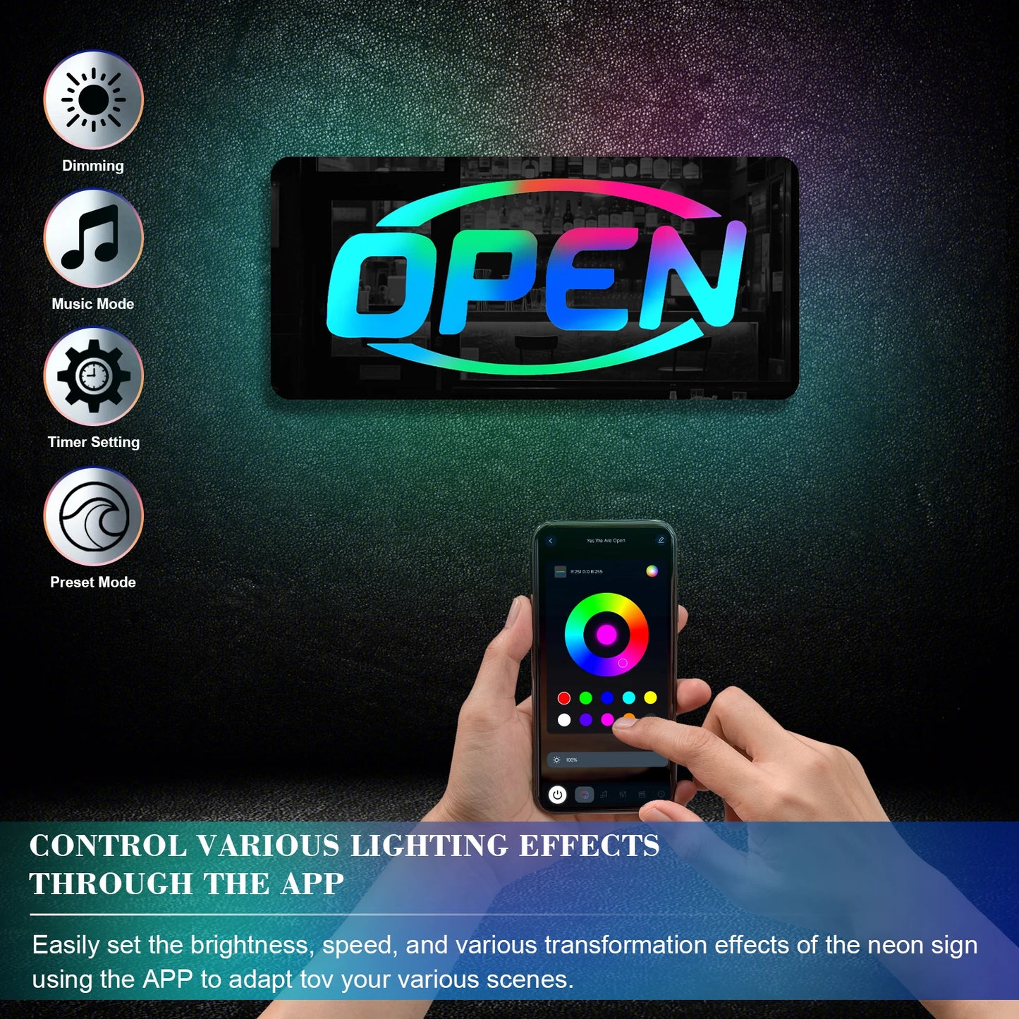 Gamer Neon Sign RGB Remote Control Mirror LED Backlight Open/ Gamers Luminous Wall Sign Lamp Cool Game Room Interior Decor