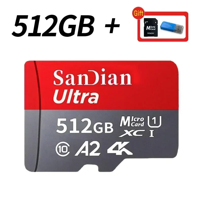 Original Memory Card 512GB 256GB 128GB Flash TF Card Micro TF/SD Cards High Speed Memory Storage Device for PC/Laptop/Phone/MAC