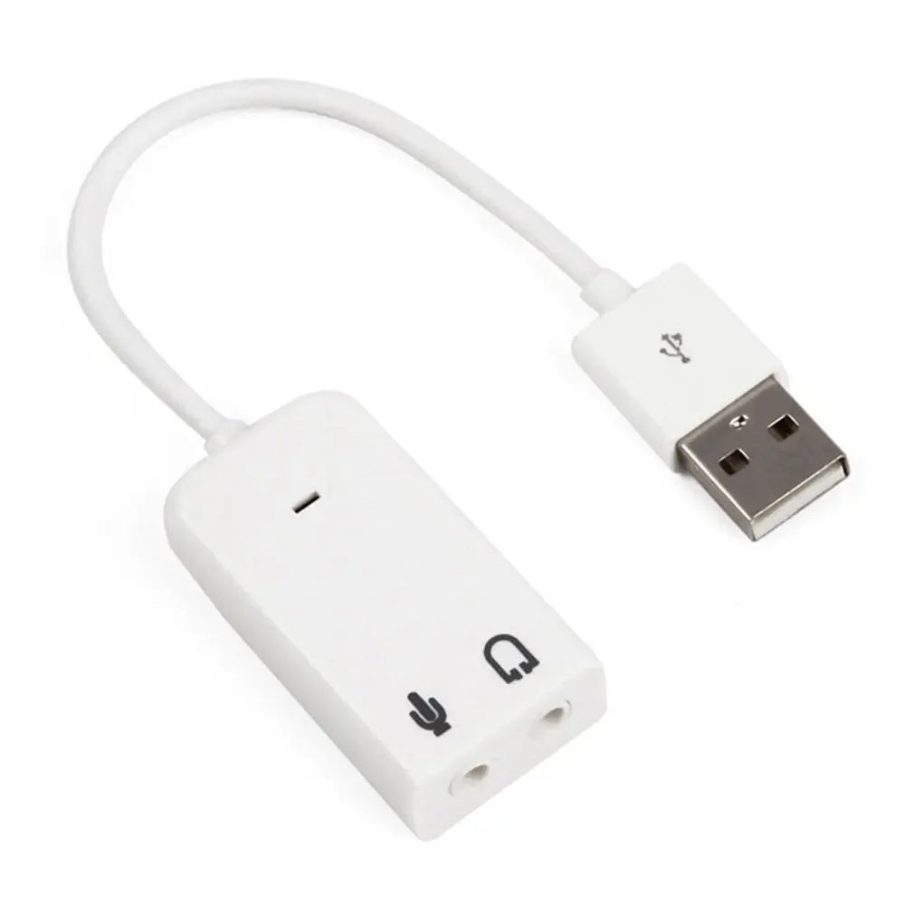 7.1 Channel External USB Sound Card with 3.5mm Jack USB Audio Adapter For Headphone and Microphone Compatible with MacBook