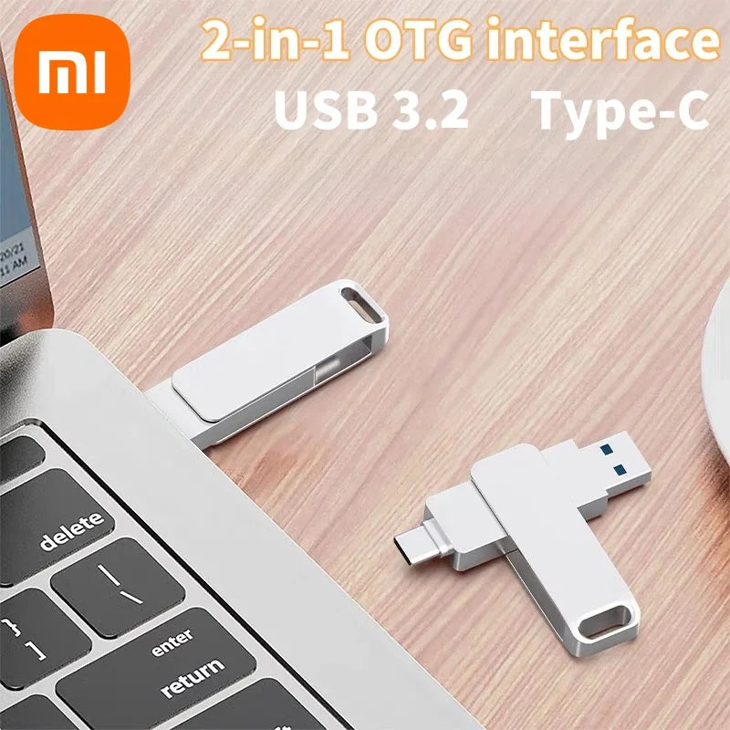 Xiaomi 3.2 U Disk Flash Drives USB16TB High Speed Metal Transfer High Capacity Drive Type C Portable Memory Waterproof Stick
