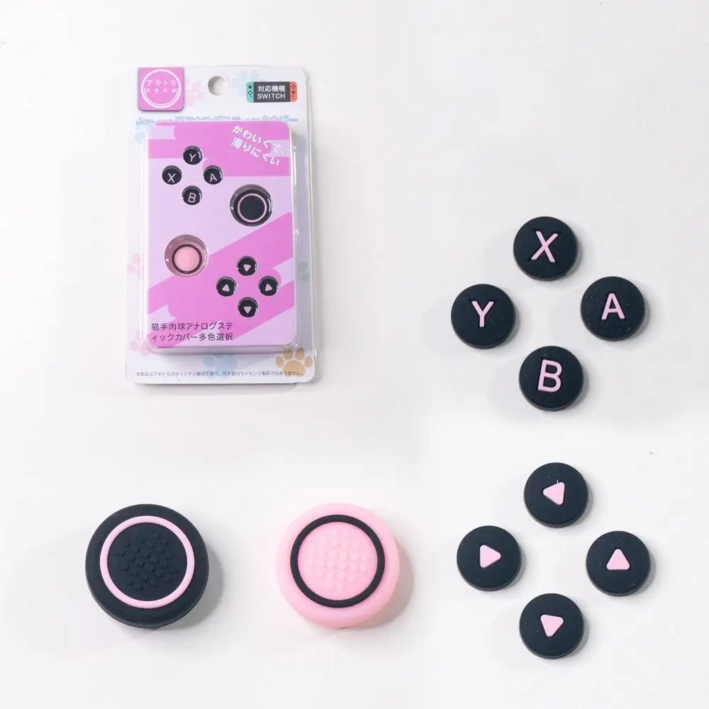 Fashion Silicone D-pad Cross Button Colourful Durable Skin Case Soft ABXY Key Sticker for Switch Oled NS Joy-con