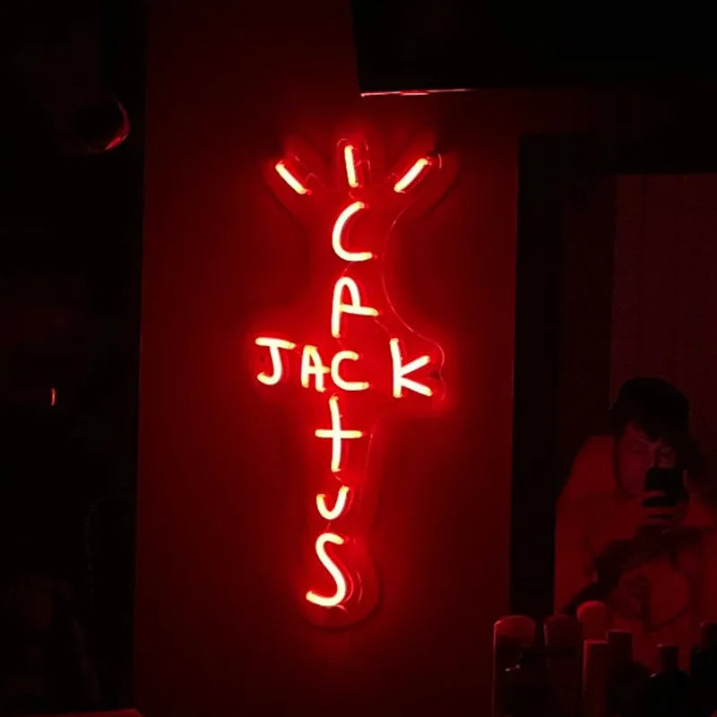 Cactus Jack LED Custom Neon Sign USB Light Room Decoration Neon Light Rap West Coast Bedroom Wall Decoration Bar Pub Party Decor