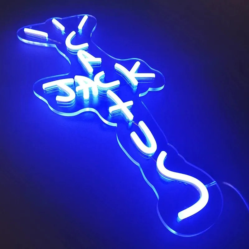 Cactus Jack LED Custom Neon Sign USB Light Room Decoration Neon Light Rap West Coast Bedroom Wall Decoration Bar Pub Party Decor