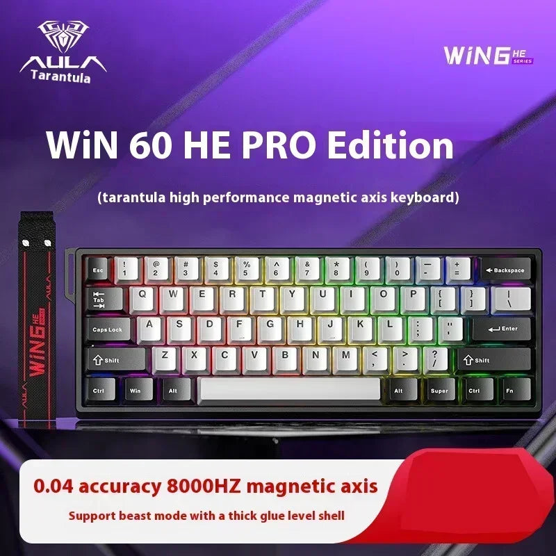 Aula Win60 Win68 He Magnetic Switch Keyboards 8K Gaming Mechanical Keyboard Wired Esports RGB Light Hot-Swap For Pc Gamer Gift