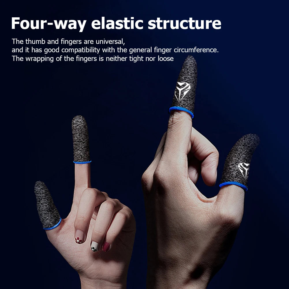 1-5Pairs Mobile Game Fingertip Gloves Sweatproof Anti-slip Gaming Finger Sleeve  for PUBG Breathable Fingertip Cover Thumb Glove