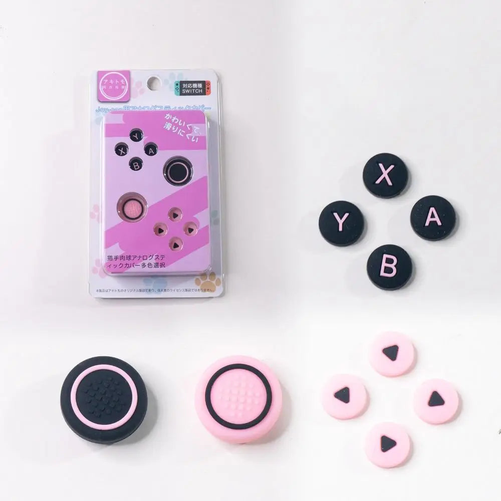 Fashion Silicone D-pad Cross Button Colourful Durable Skin Case Soft ABXY Key Sticker for Switch Oled NS Joy-con