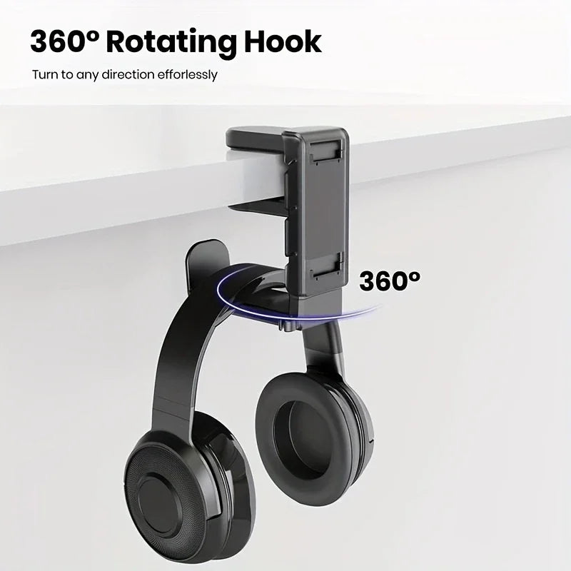 Gamepad Hook Holder Game Stand Organizer Clamp-on Desktop Headphone Stand for Sony PS5 PS4 X Box Nintendo Switch Controller