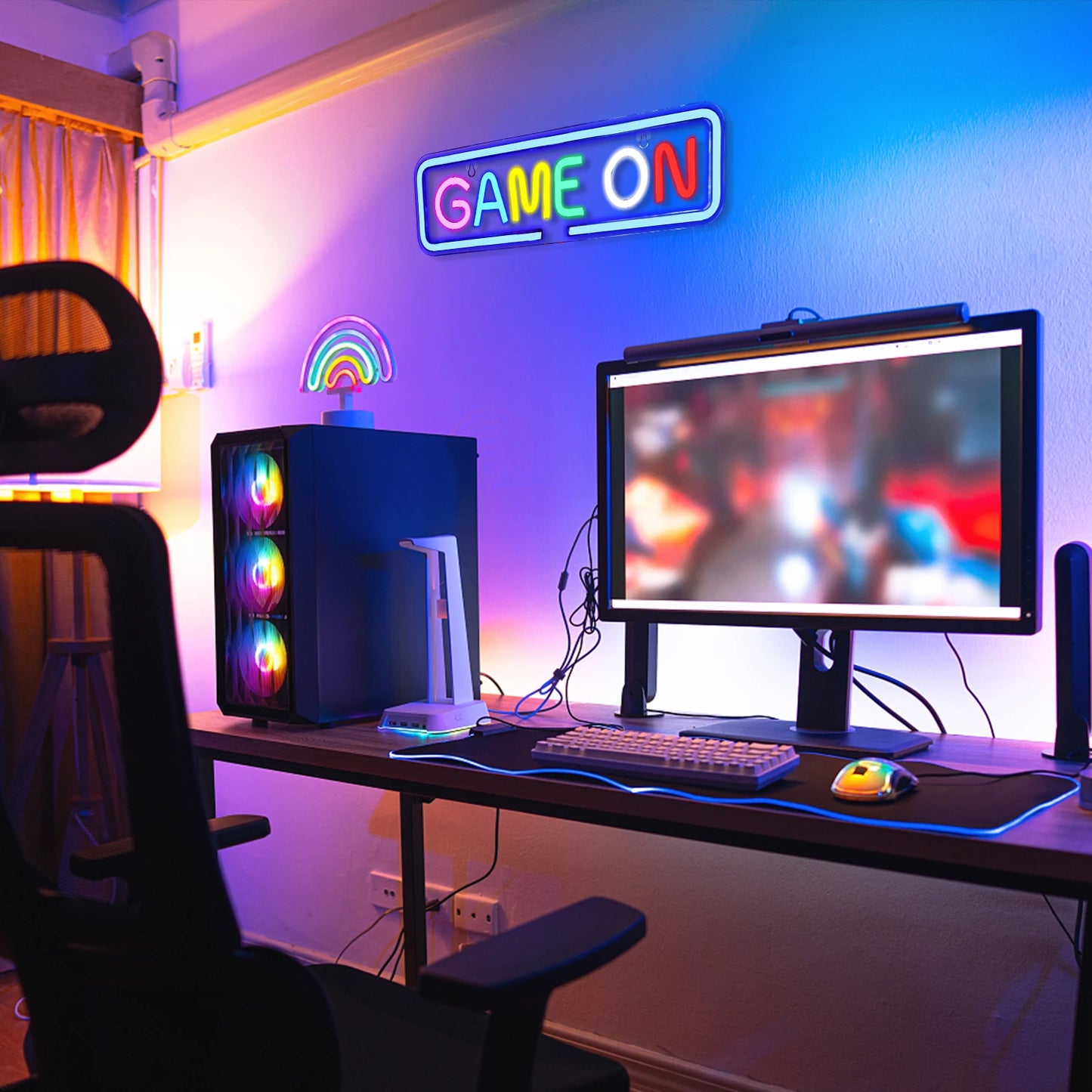 Game Room Neon Sign Led Lights Up Sign Home Gaming Lighting For Men Cave Game Room Party Birthday Bedroom Decoration Light Gifts