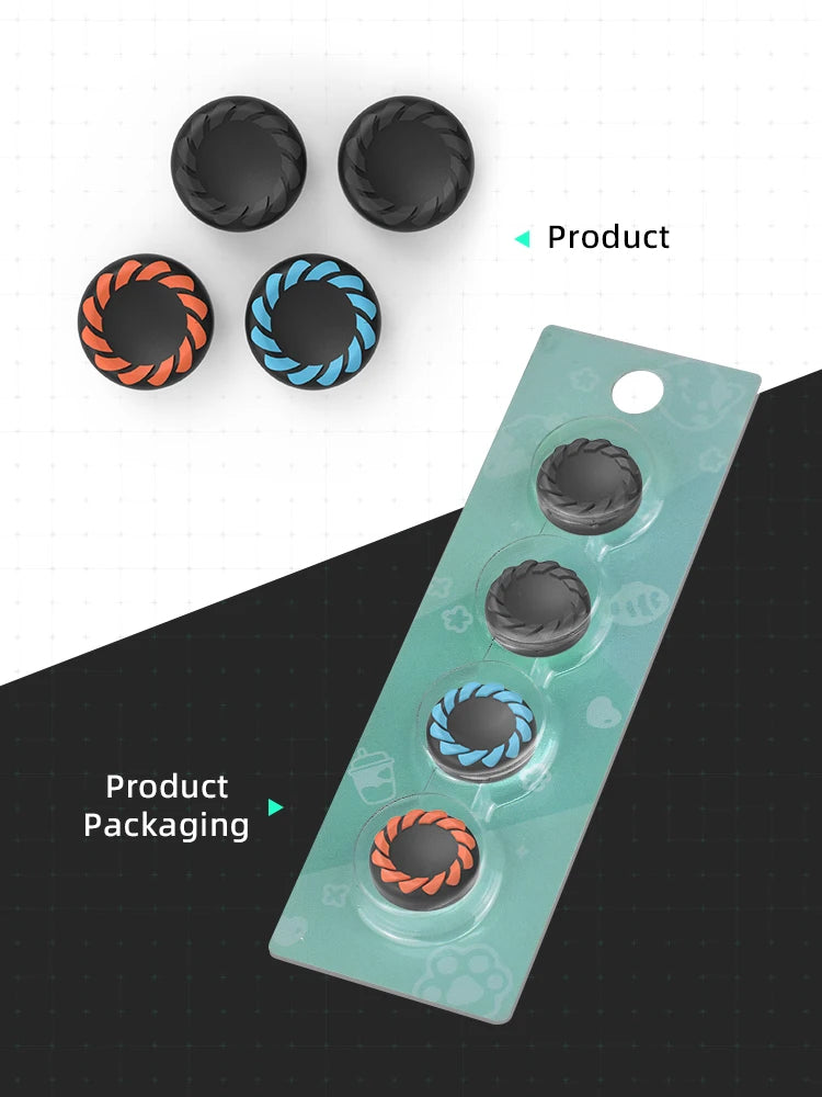 DATA FROG Silicone Thumb Grip Cap Protective Cover for Switch 2 Controllers, Anti-Slip Gamepad Accessories