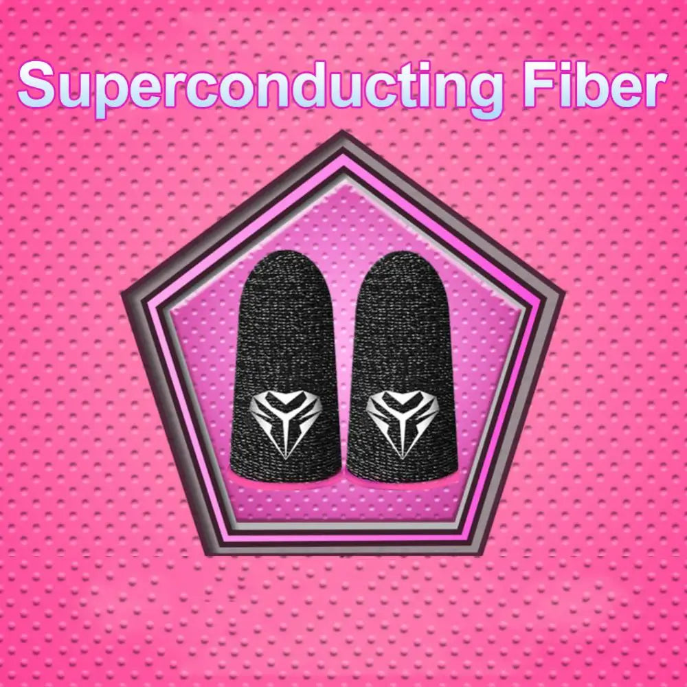 1pair=2pcs Phone Gaming Finger Sleeves Game Hand Controller Gloves Anti Sweat Breathable Seamless Touchscreen Finger Cover