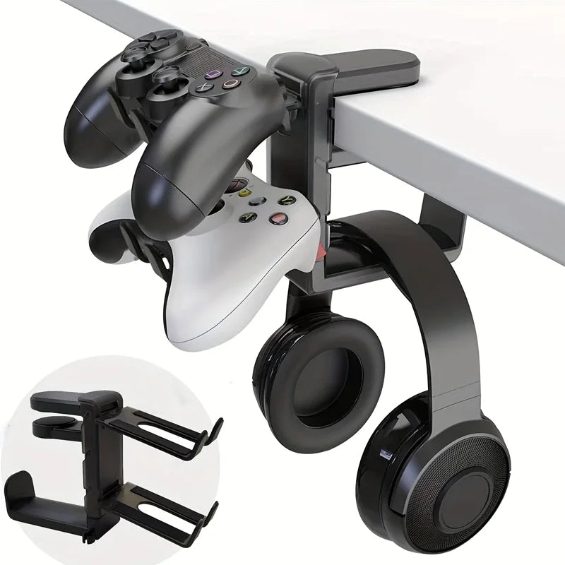 Gamepad Hook Holder Game Stand Organizer Clamp-on Desktop Headphone Stand for Sony PS5 PS4 X Box Nintendo Switch Controller