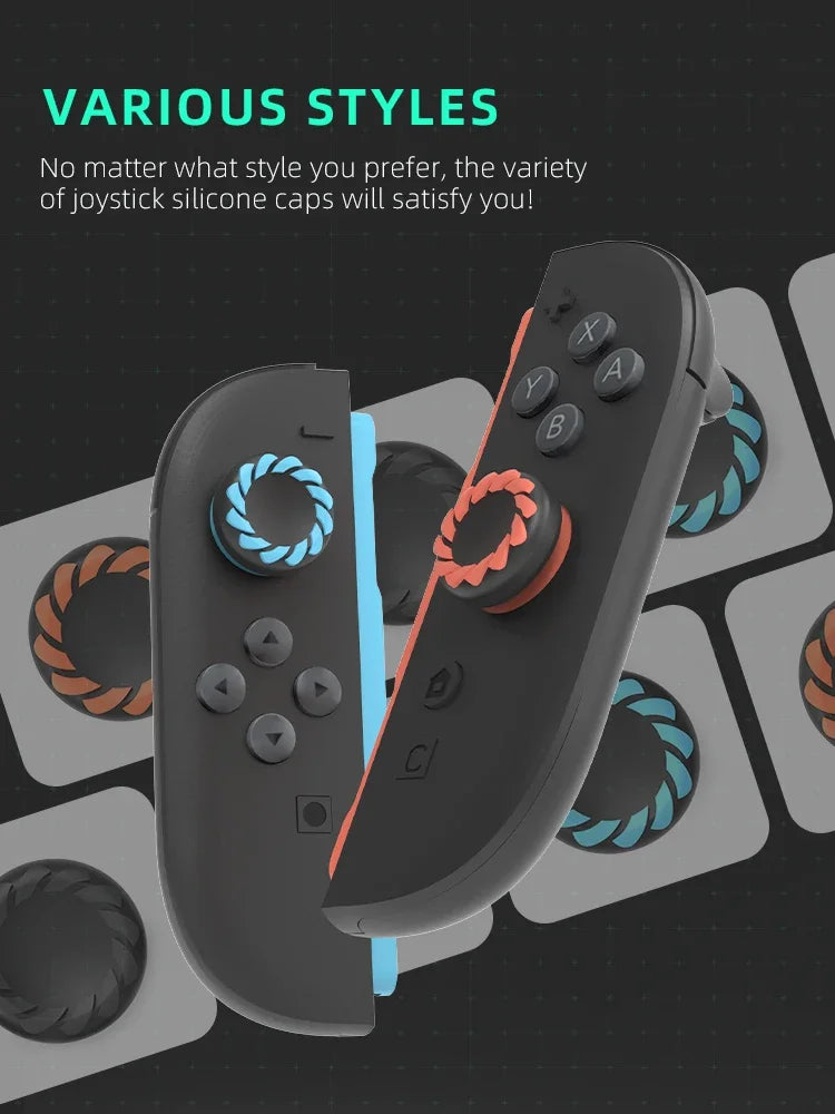 DATA FROG Silicone Thumb Grip Cap Protective Cover for Switch 2 Controllers, Anti-Slip Gamepad Accessories