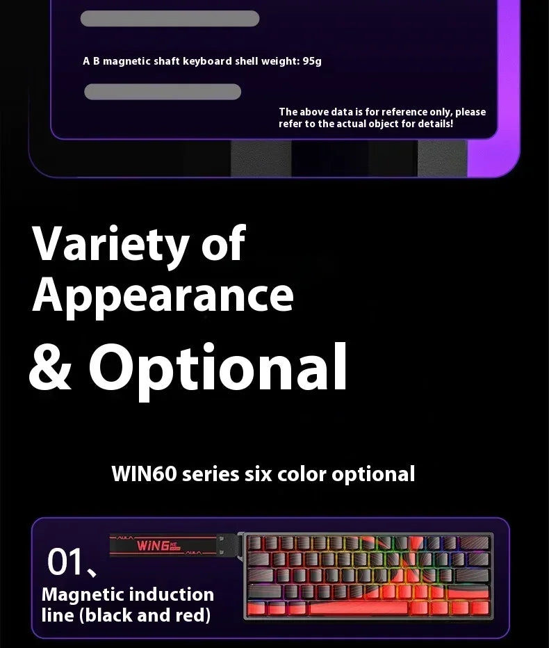 Aula Win60 Win68 He Magnetic Switch Keyboards 8K Gaming Mechanical Keyboard Wired Esports RGB Light Hot-Swap For Pc Gamer Gift