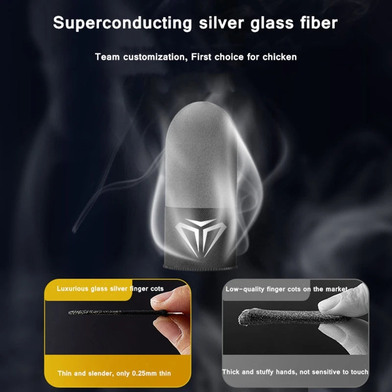 1 Pair Gamer Finger Sleeves Sweatproof Gamer Finger Covers Touch Screen Fingertips Sleeve For Mobile Game