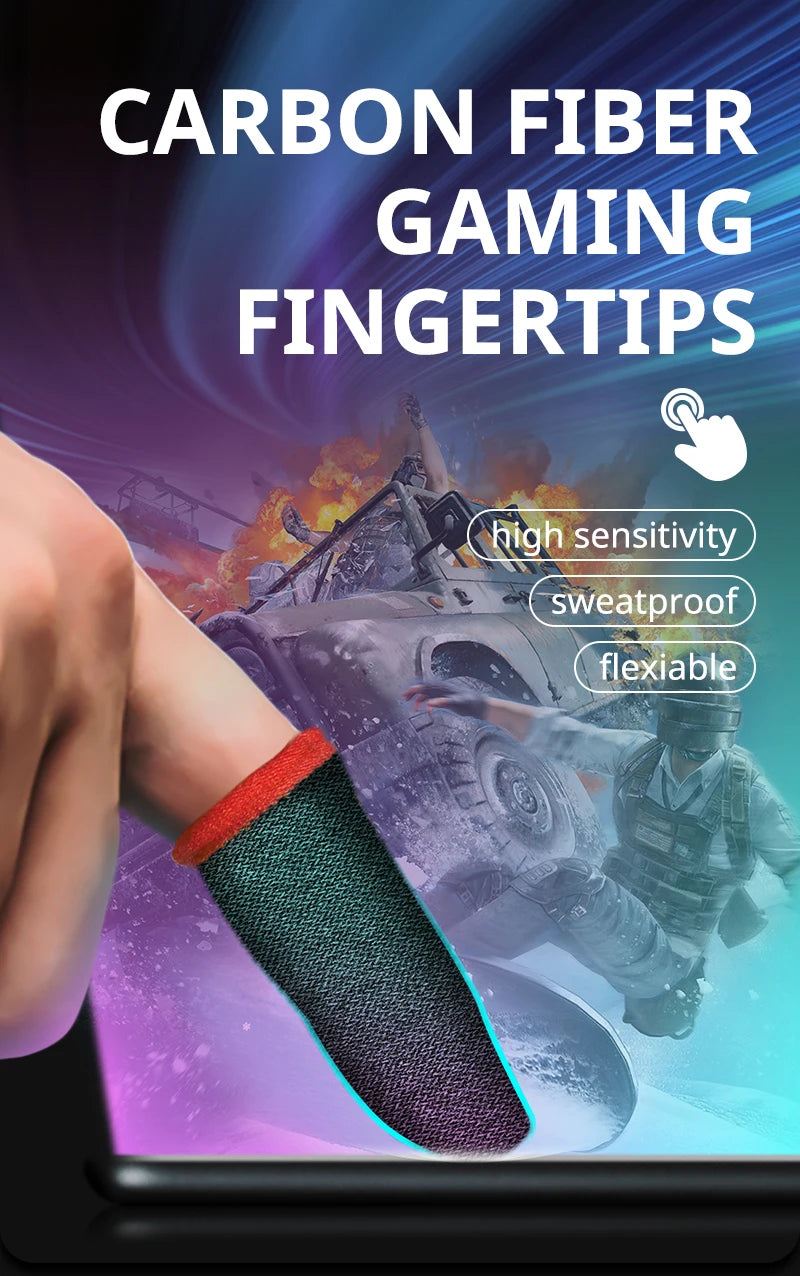40pcs Mobile Game Fingertip Gloves For PUBG Gamer Sweatproof Anti-slip Touch Screen Finger Sleeve Breathable Gaming Finger Cover