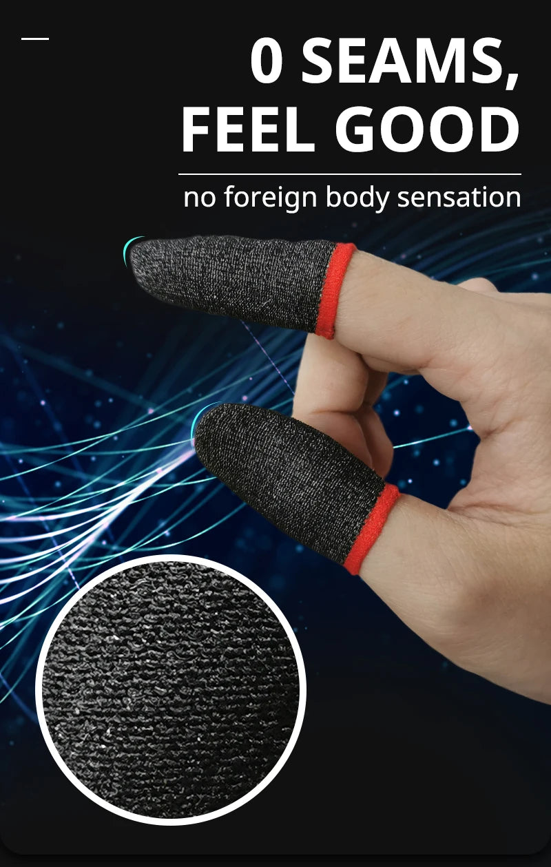 40pcs Mobile Game Fingertip Gloves For PUBG Gamer Sweatproof Anti-slip Touch Screen Finger Sleeve Breathable Gaming Finger Cover