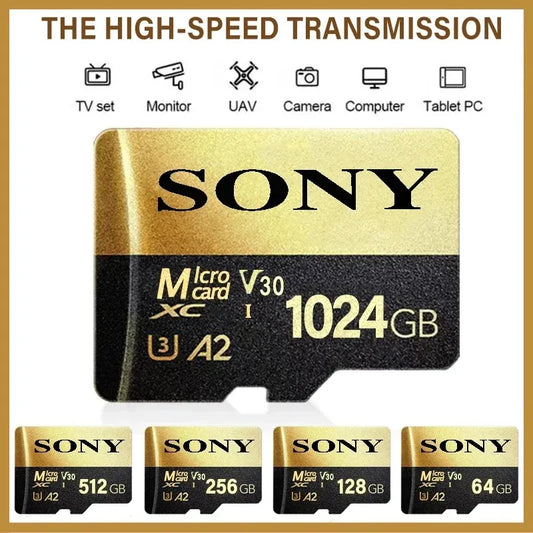 SONY 1TB Micro SD Card Memory Card Hight Speed MIni MicroSD Card 1TB 512GB 256GB 128GB SD TF Flash Card For XIaomi Camera PC