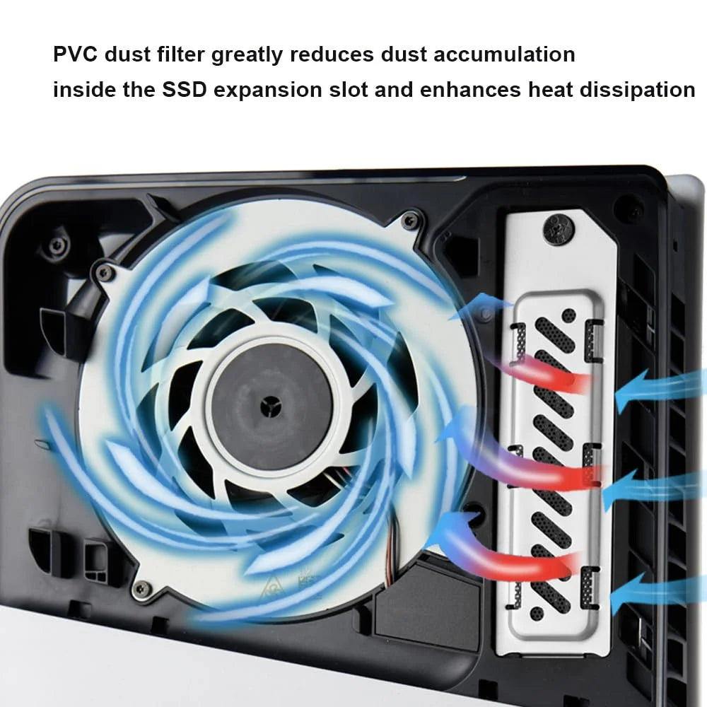For PS5 Slim/Pro Console SSD Heatsink Dust Cover M.2 SSD Extension Slot Heat Dissipation Breathable Hole Aluminum Heat Case