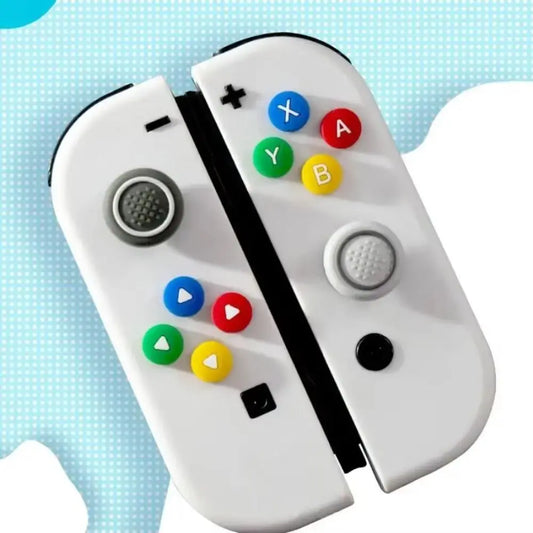 Fashion Silicone D-pad Cross Button Colourful Durable Skin Case Soft ABXY Key Sticker for Switch Oled NS Joy-con