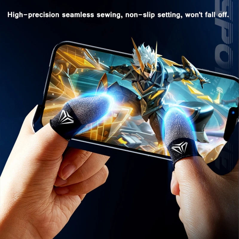 1 Pair Gamer Finger Sleeves Sweatproof Gamer Finger Covers Touch Screen Fingertips Sleeve For Mobile Game
