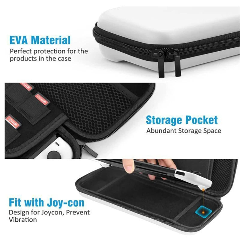 Portable Storage Bag For Nintendo Switch OLED Game Console Handbag Case Travel Carrying Pouch Protective Cover Box Accessories