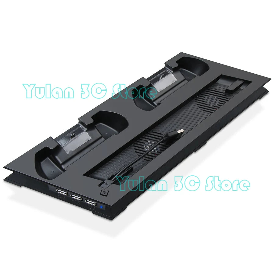 PS4 Slim Vertical Stand with Cooler Cooling Fan Controller Charger Charging Dock Station Play Station 4 PS 4 S Games Accessories