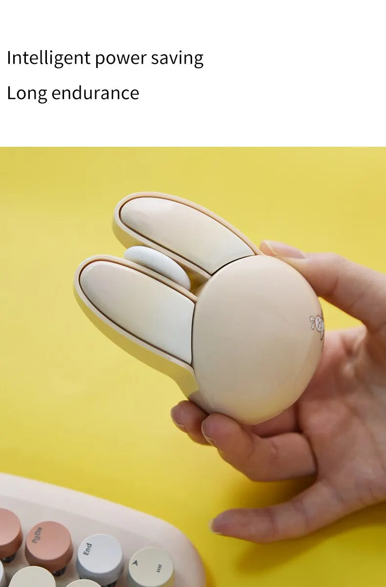 MOFII Wireless Silent Mouse, Cute Rabbit Design, 2.4 GHz USB Mini Receiver  Optical Mouse for Laptop, PC, Computer, Notebook