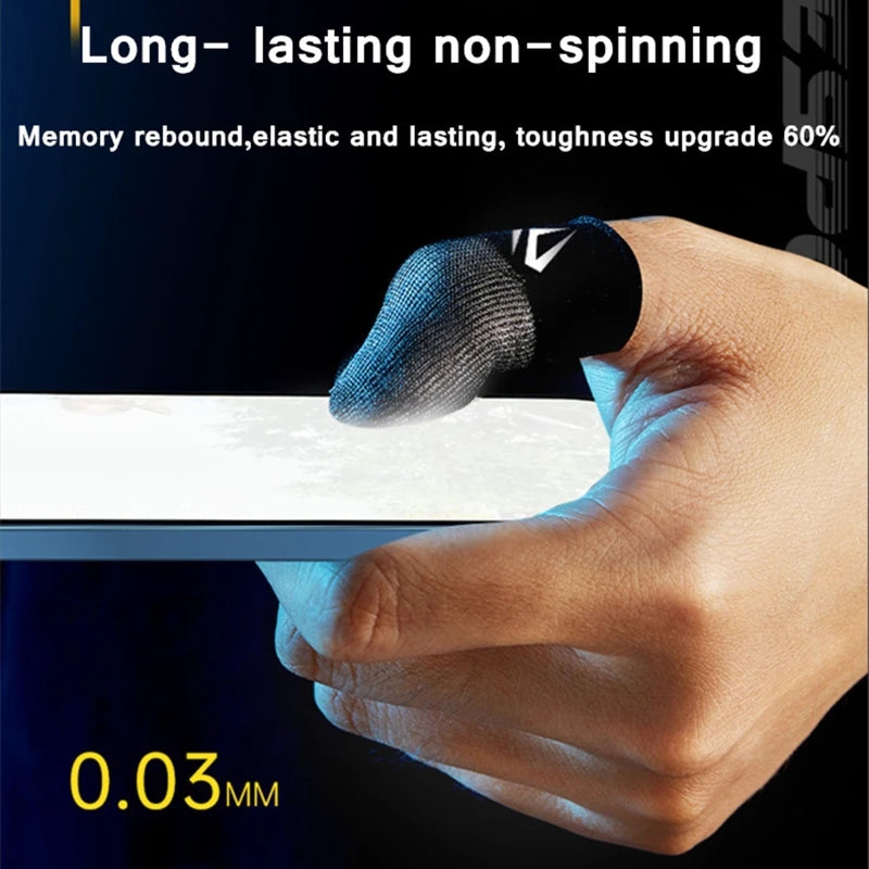 1 Pair Gamer Finger Sleeves Sweatproof Gamer Finger Covers Touch Screen Fingertips Sleeve For Mobile Game